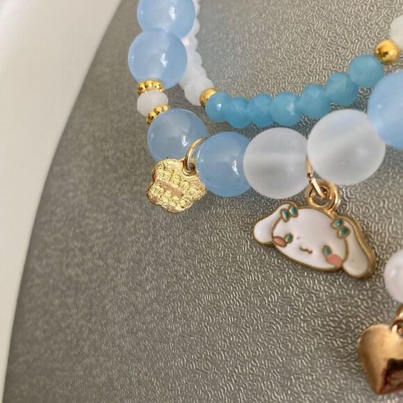 Lovely Cartoon Animals Charms Crystal Beads Stretch Bracelet for Women Teen Girl - Picture 5 of 6